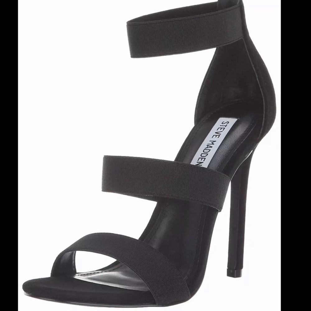 Steve Madden Carina Black Suede Sandal Size 8.5